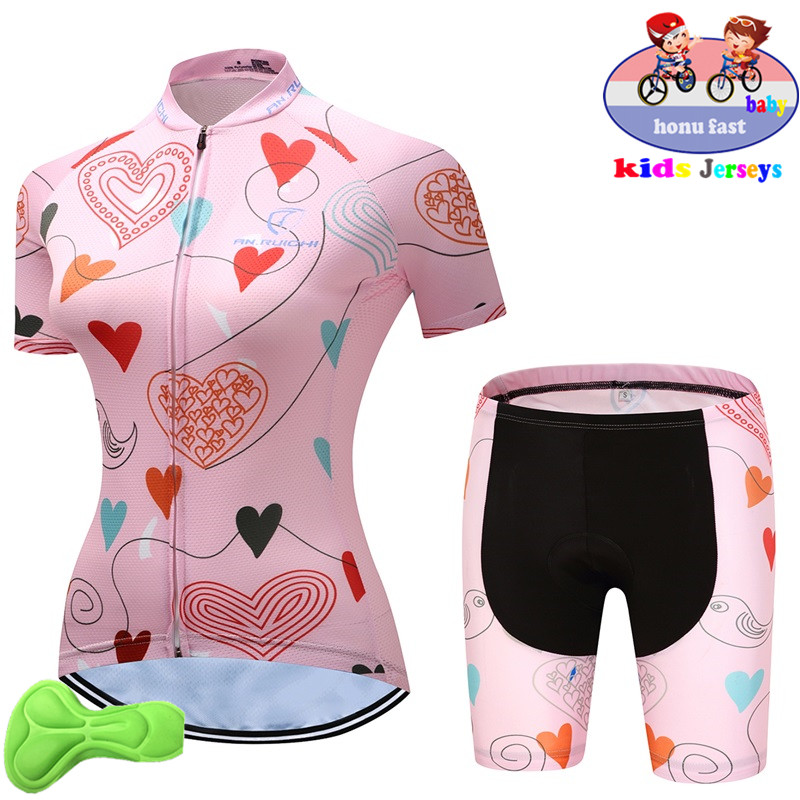 Summer Clothing Kids Sale - 2026 女の赤ちゃん新しい子供半袖サイクリングジャージセット通気性子供バイク服 GRILS 速乾性夏バイクユニフォーム