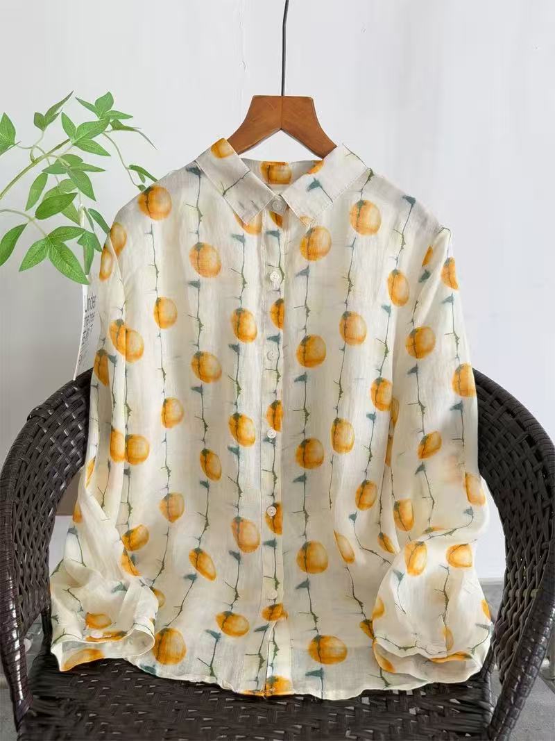 2026年ヴィンテージ服 女性用100%ラミーシャツ 春秋  - Japan Summer Clothing Women のレビューと価格