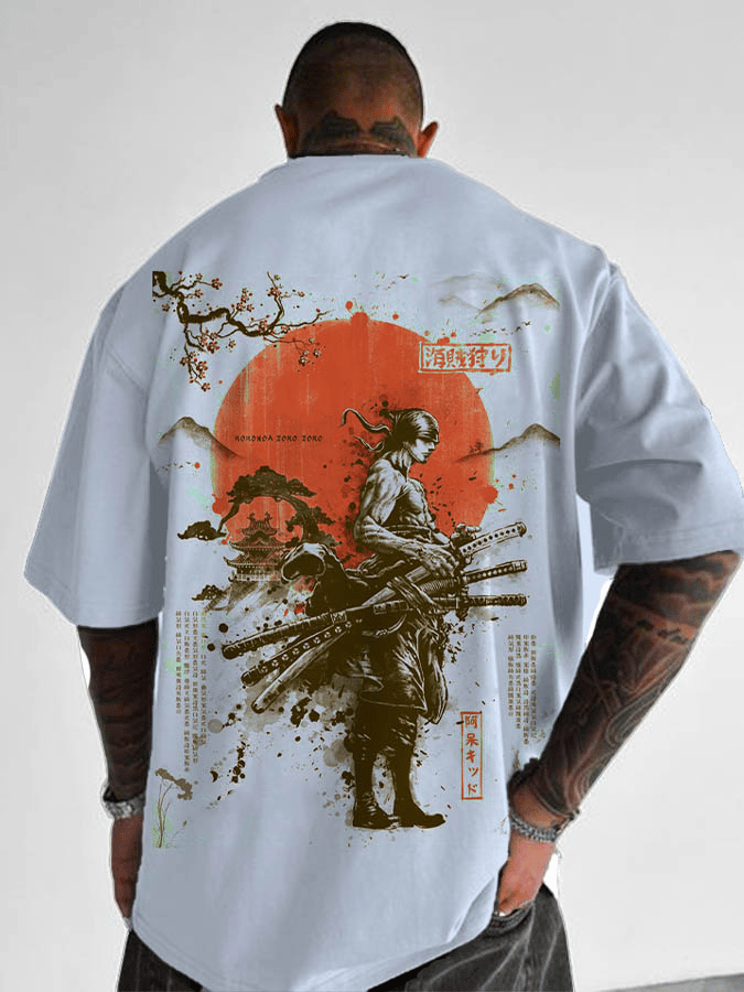 ワンピースアクションアニメゾロプリント男性女性綿 Tシャツ原 - Japan Summer Clothing Women のレビューと価格