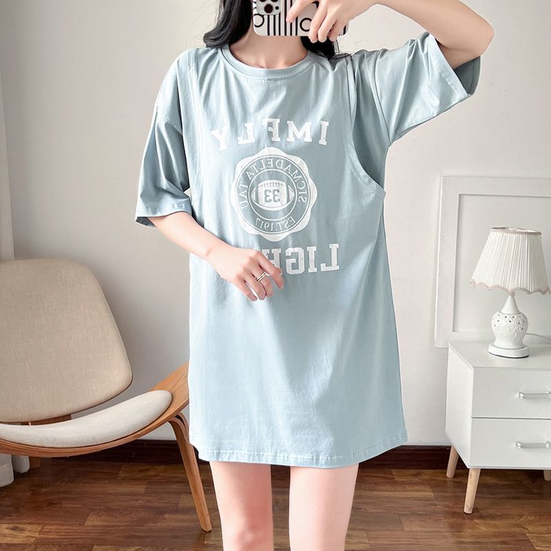授乳服妊娠中の授乳ロング Tシャツナイトガウン女性夏マタニテ - Summer Clothing For Women のレビューと価格