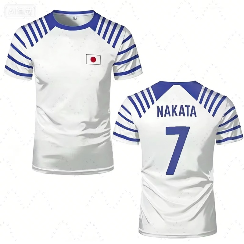 2026 ホットキャプテン翼アニメ男性女性 Tシャツ日本国旗 - Japan Summer Clothing Women のレビューと価格