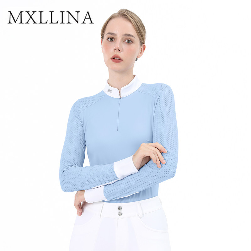 MXLLINA 日焼け止め乗馬用長袖レディースドレスシャツ速 - Summer Equestrian Clothing のレビューと価格
