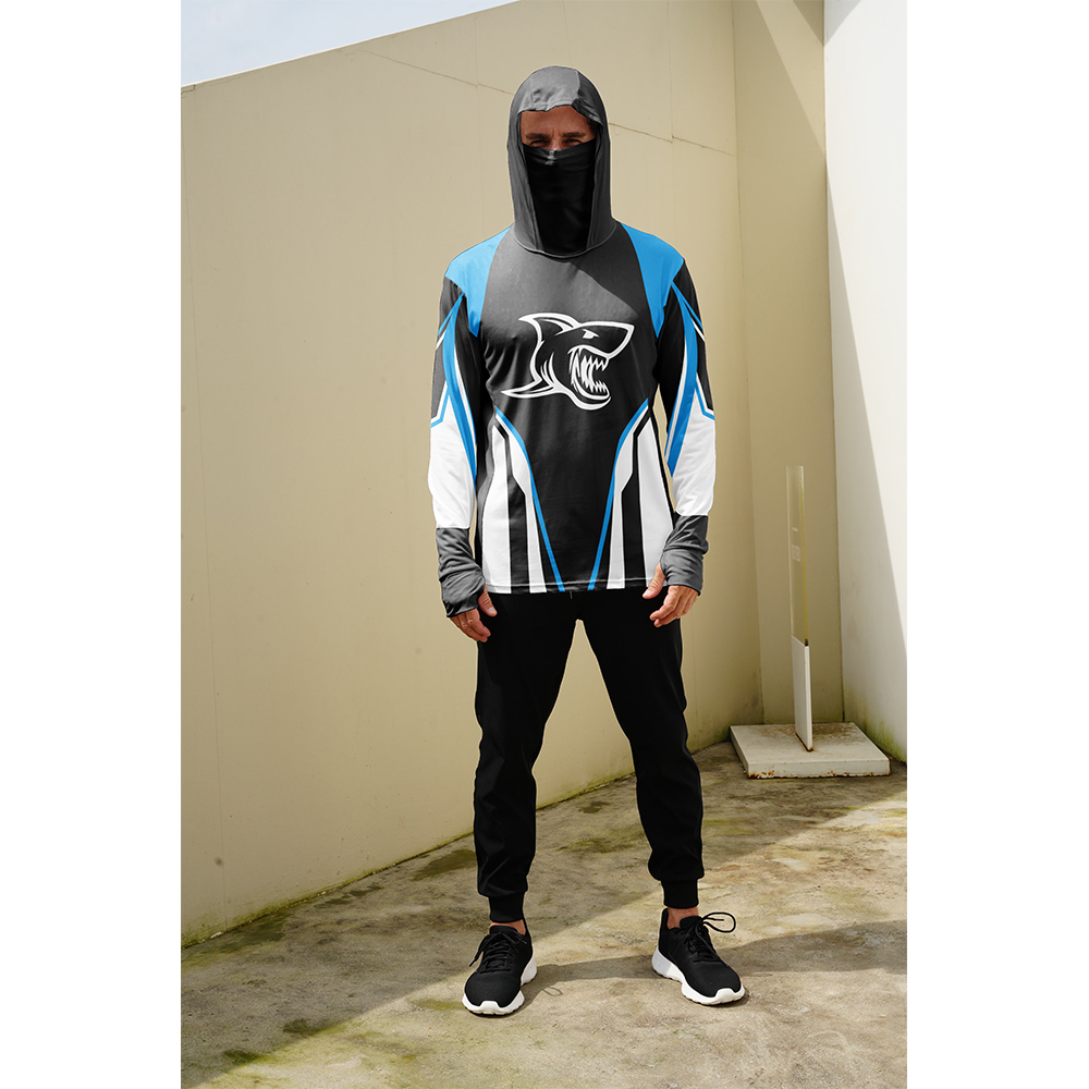 釣り用シャツ メンズ 日焼け防止 フード付きマスク 一体型  - Summer Clothing For Young Men のレビューと価格
