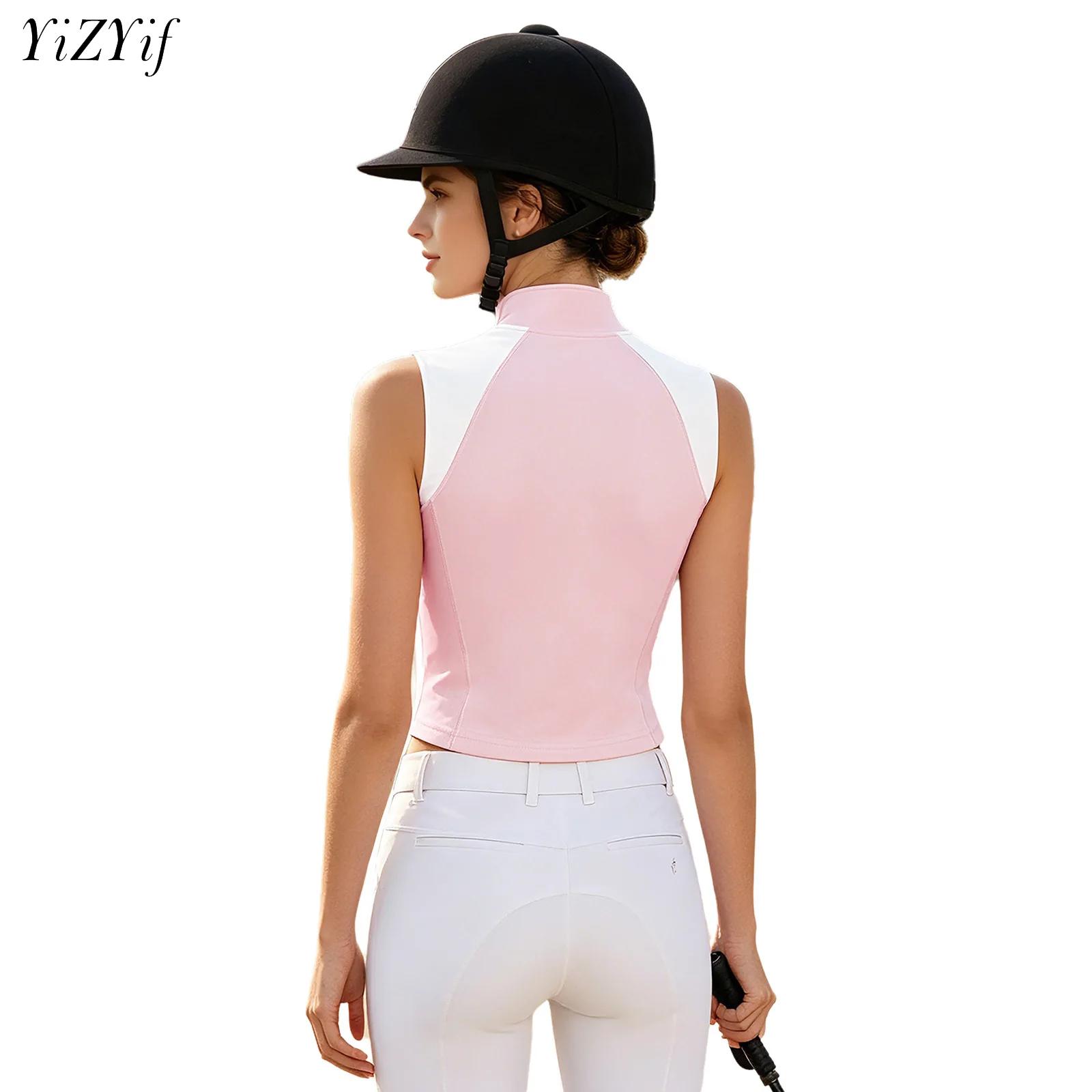 レディース乗馬用シャツベスト、乗馬服、ノースリーブ、速乾、ジ - Summer Equestrian Clothing のレビューと価格