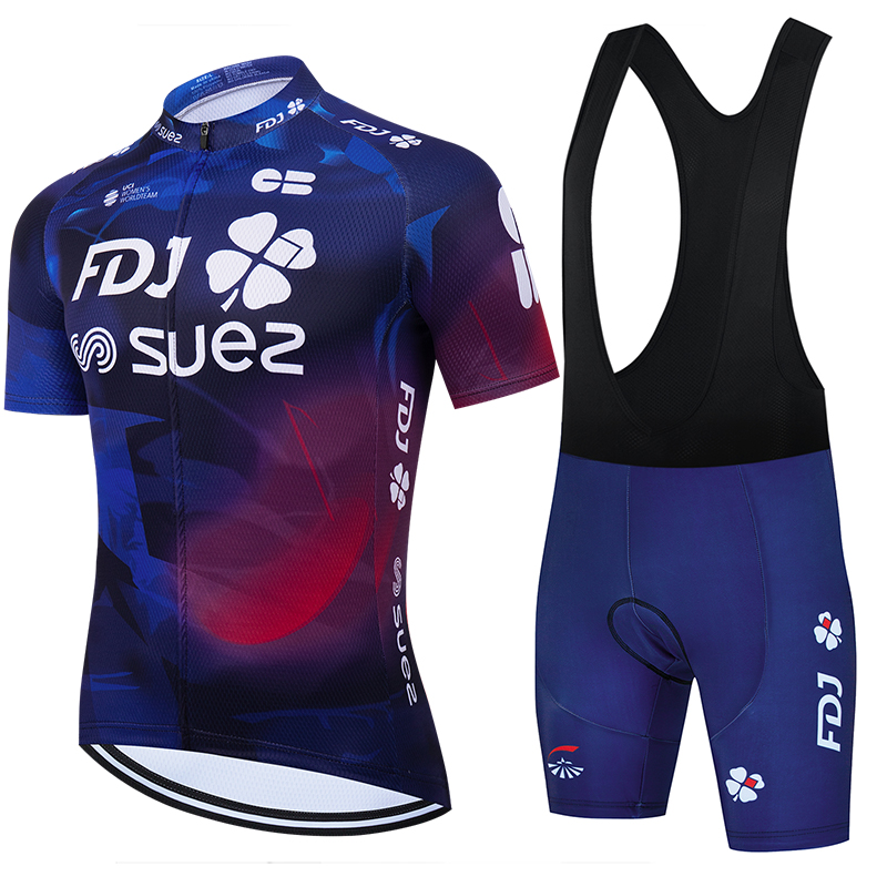 2025 FDJ チーム夏の自転車服男性新しいロードバイクウ - Summer Clothing Men 2025 のレビューと価格