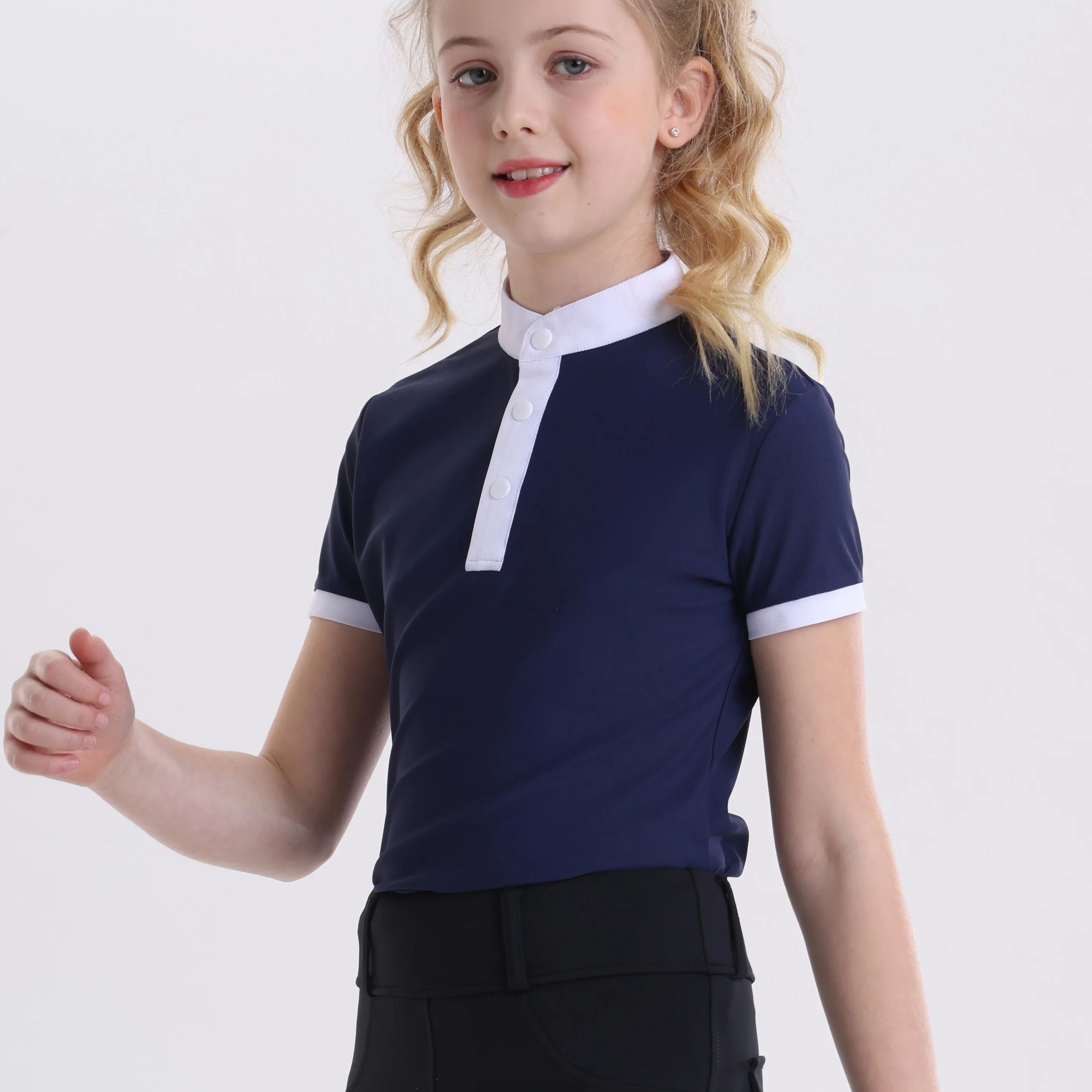 夏用子供半袖乗馬Tシャツ 子供乗馬服 夏用半袖速乾高弾性 - Summer Equestrian Clothing のレビューと価格
