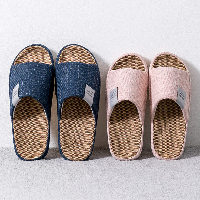 メンズ通気性リネンスリッパ、四季対応室内静音、滑り止め寝室用 - Summer Cloth のレビューと価格