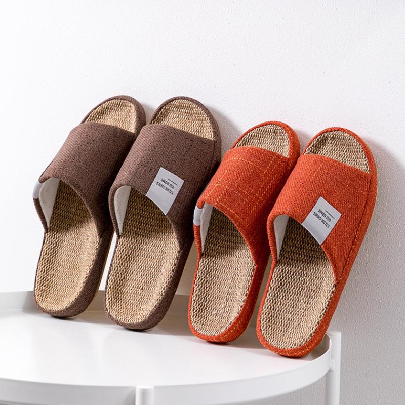 メンズ通気性リネンスリッパ、四季対応室内静音、滑り止め寝室用 - Summer Cloth のレビューと価格