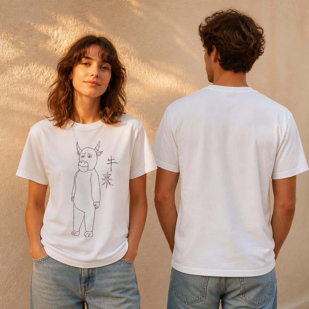 Niu Lai Drawing メンズ Tシャツ 100%  - Summer Clothing Drawing のレビューと価格