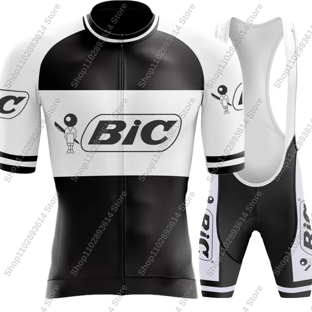 Bic Team Cycling Jersey Set,レト - Summer Clothing Men 2025 のレビューと価格