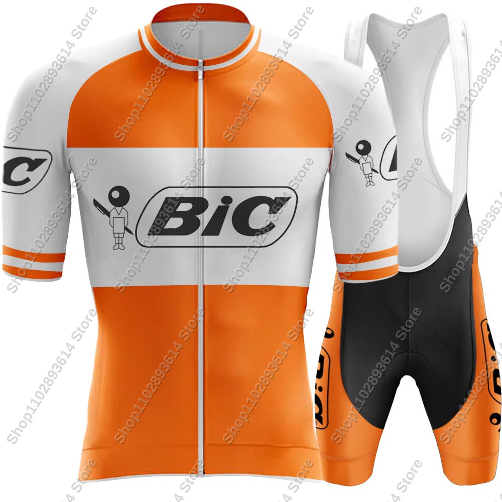 Bic Team Cycling Jersey Set,レト - Summer Clothing Men 2025 のレビューと価格