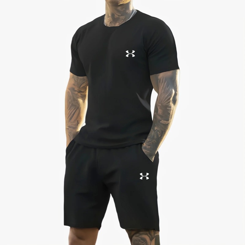 2026年夏新作メンズプリント半袖Tシャツ＋ショートパンツセ - Summer Clothing For Young Men のレビューと価格