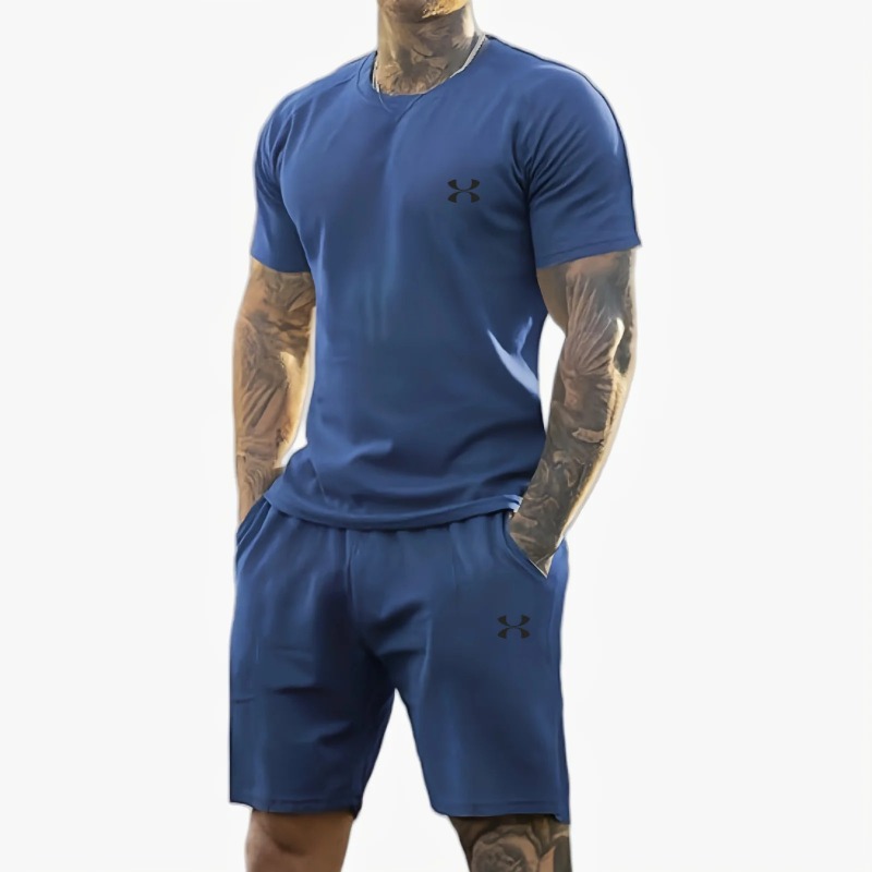 2026年夏新作メンズプリント半袖Tシャツ＋ショートパンツセ - Summer Clothing For Young Men のレビューと価格