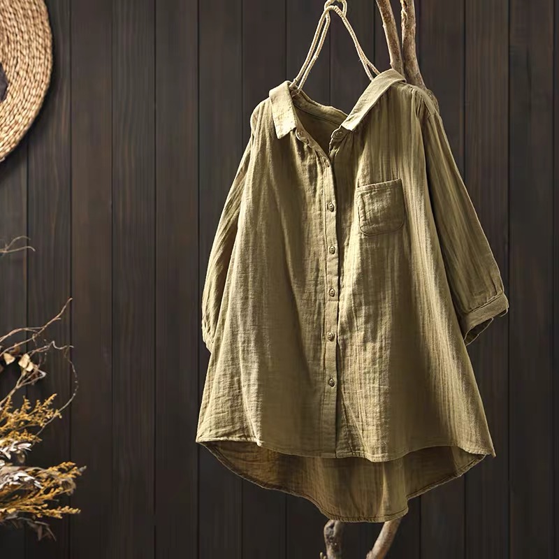 プラスサイズの女性用衣類、和風の綿糸を使用したピンク、ブルー - Japan Summer Clothing Women のレビューと価格