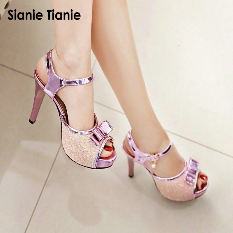 Sianie tianie 夏薄型ハイヒールグリッターサンダ - Summer Cloth のレビューと価格