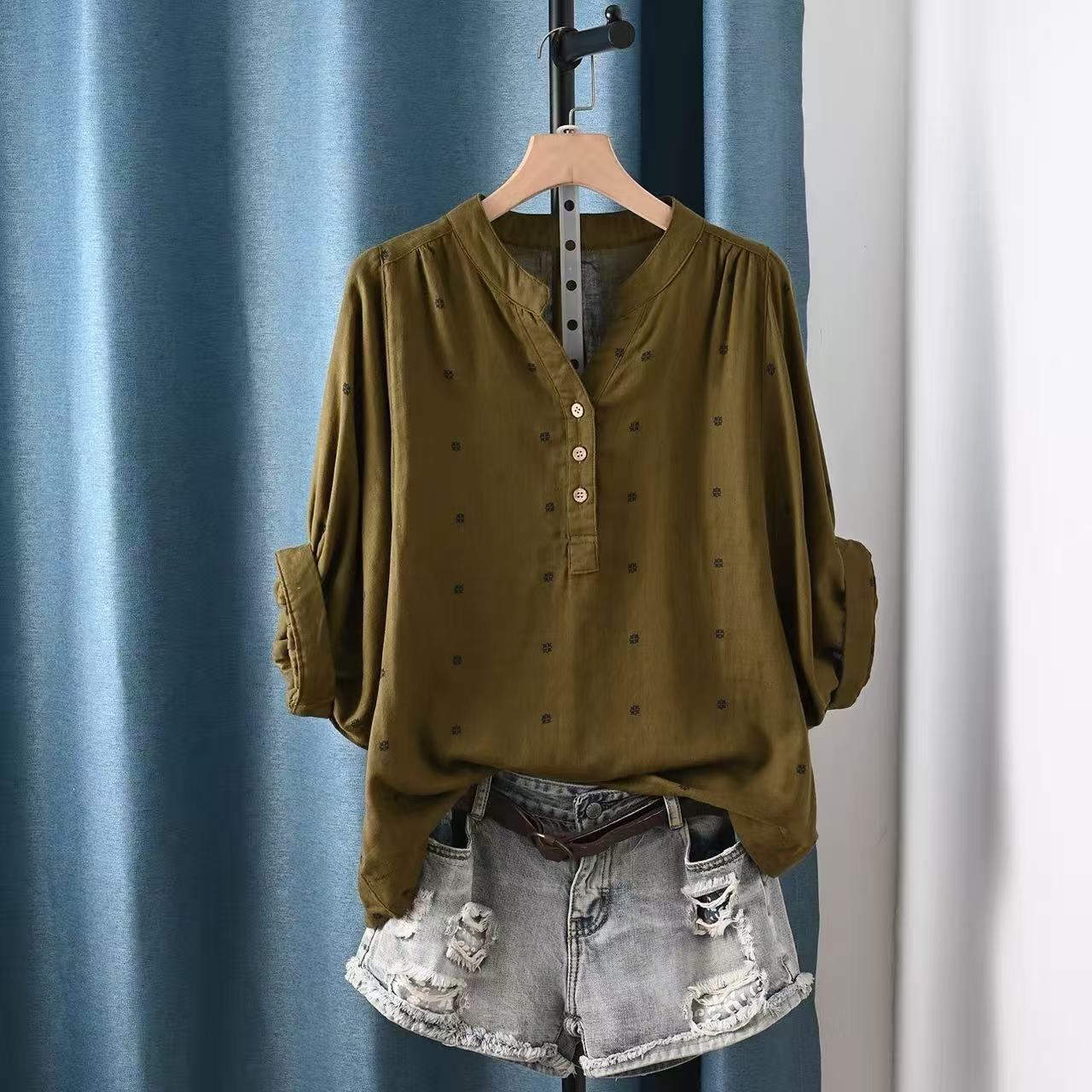 2026年女性用ブラウス、日本製綿糸ポルカドットシャツ＆ブラ - Japan Summer Clothing Women のレビューと価格