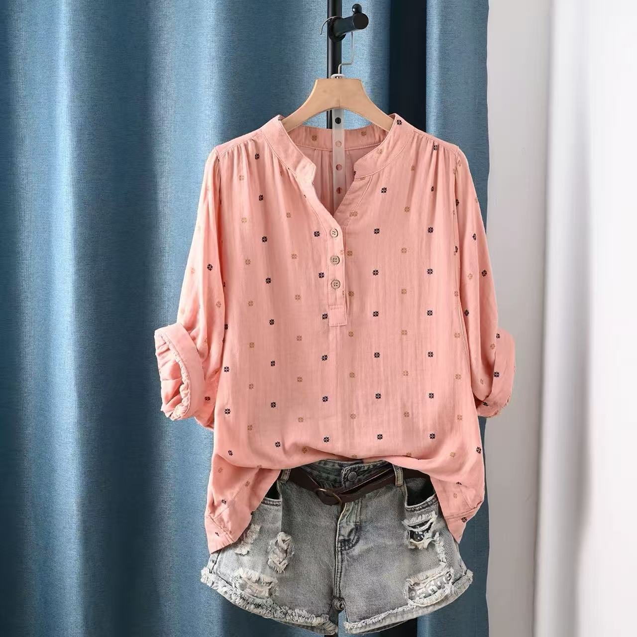 2026年女性用ブラウス、日本製綿糸ポルカドットシャツ＆ブラ - Japan Summer Clothing Women のレビューと価格