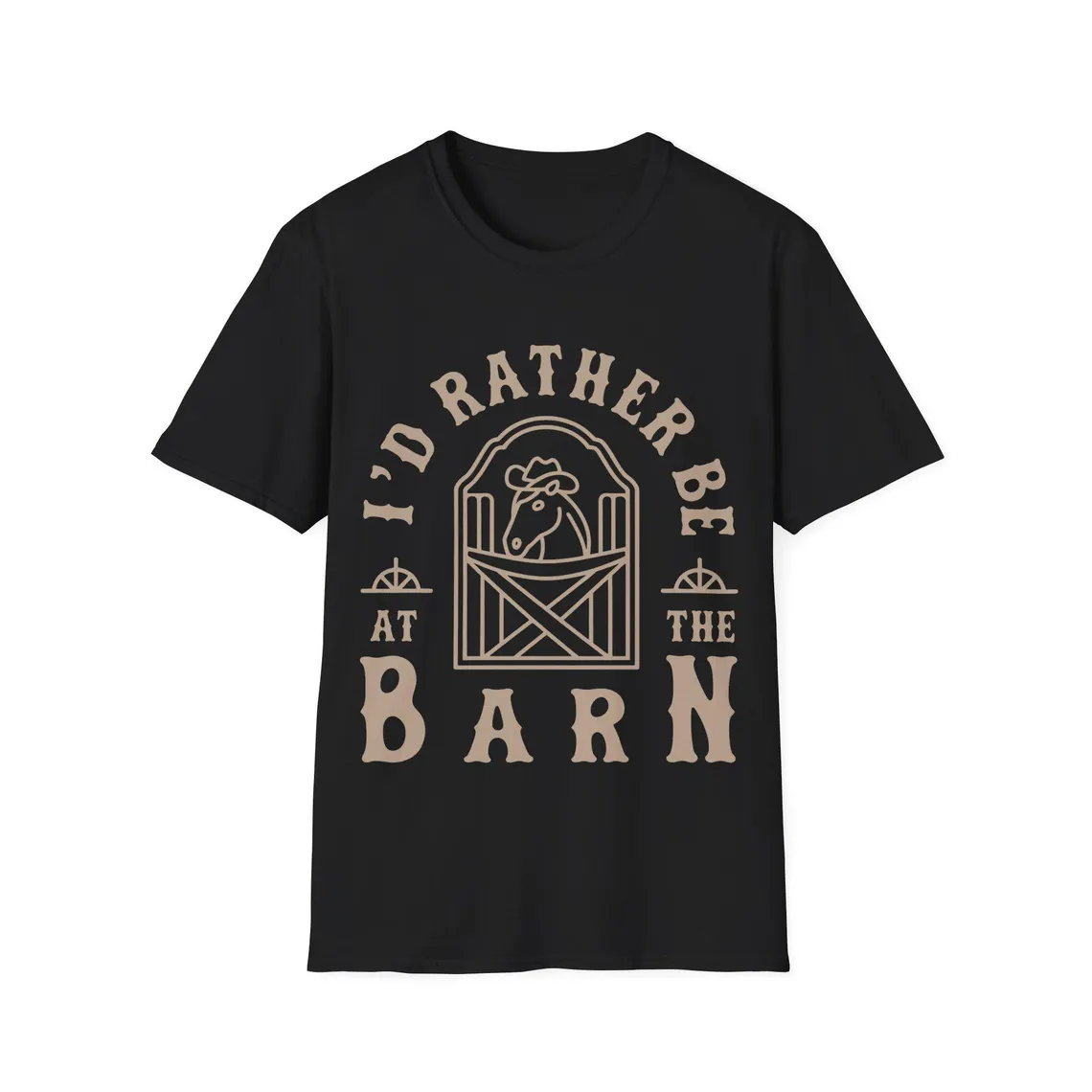 I'd Rather Be At The Barn Tシャツ - Summer Equestrian Clothing のレビューと価格