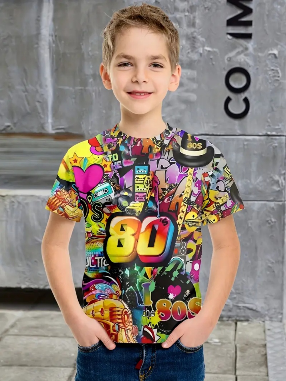 子供服 Tシャツ グラフィティ ストリート 3Dプリント ヒ - Summer Clothing Drawing のレビューと価格