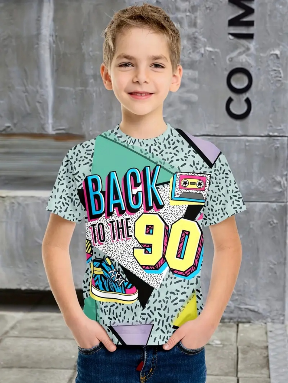子供服 Tシャツ グラフィティ ストリート 3Dプリント ヒ - Summer Clothing Drawing のレビューと価格