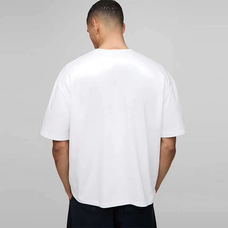 特大ボックスドロップショルダーメンズランニング Tシャツ綿  - Summer Clothing Drop のレビューと価格