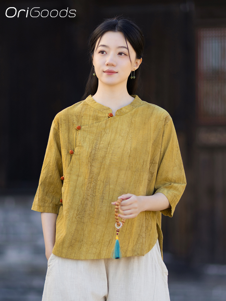 OriGoods タイダイシャツ 女性用 ラミーコットン ル - Japan Summer Clothing Women のレビューと価格