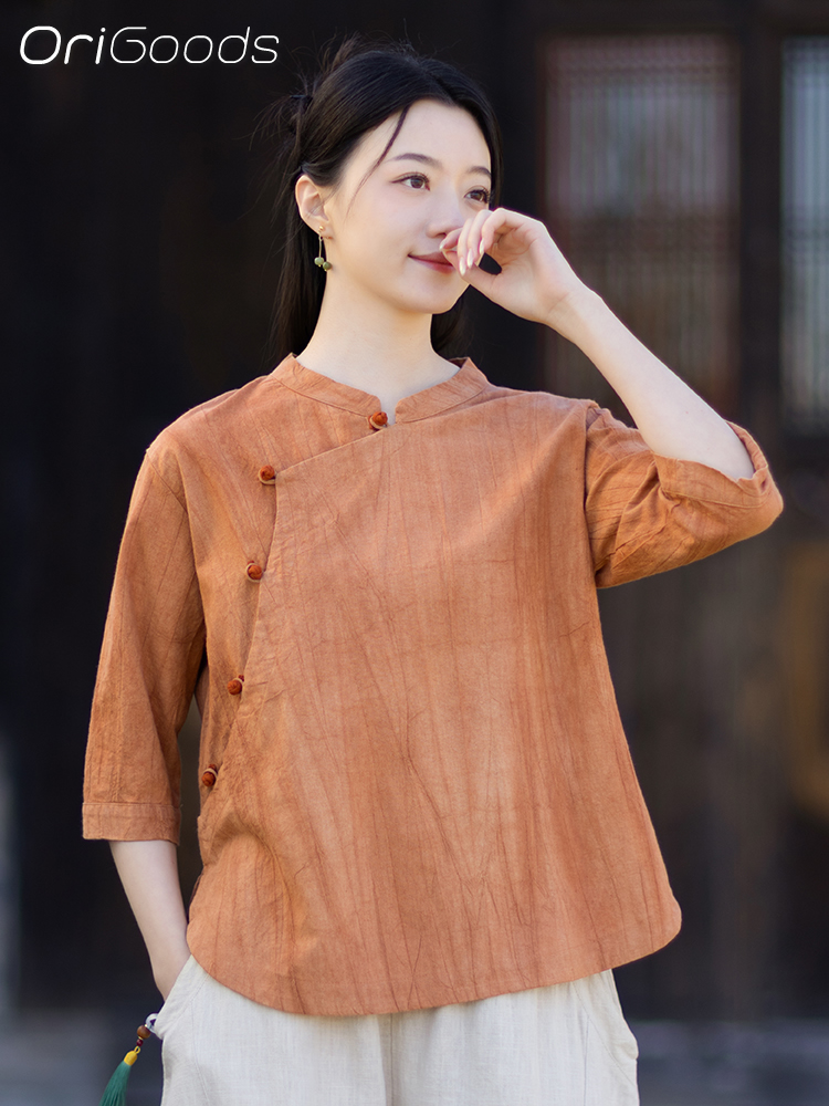 OriGoods タイダイシャツ 女性用 ラミーコットン ル - Japan Summer Clothing Women のレビューと価格
